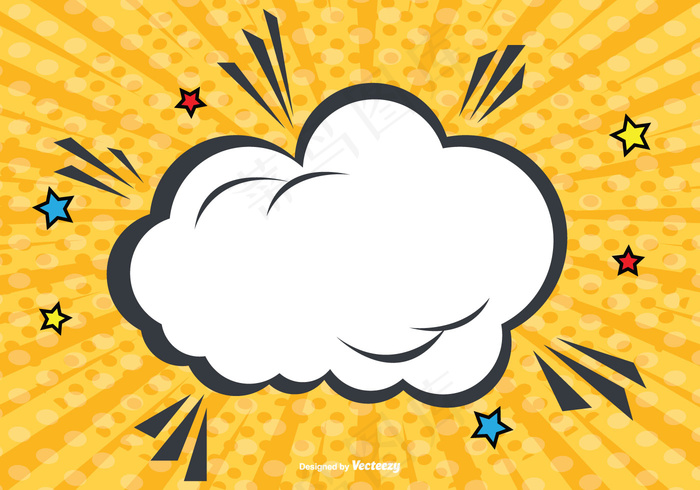 空白漫画背景插图