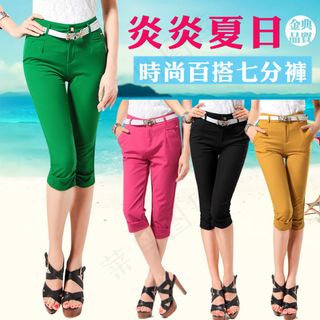 炎炎夏日时尚百搭七分裤淘宝女裤直通...