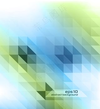 摘要蓝色和绿色的商业背景布置