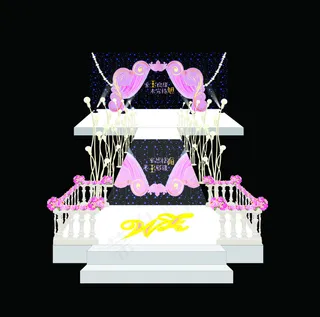 粉色婚礼效果图