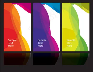 矢量时尚色块卡片背景