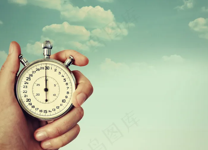手里的计时表