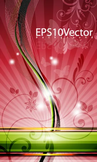 幻彩花纹背景矢量素材