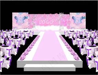 粉色婚礼效果图