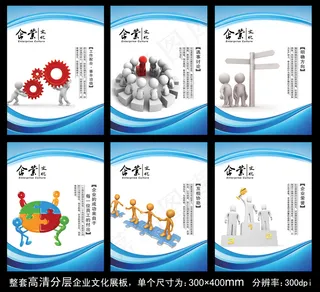 企业文化展板PSD模板下载