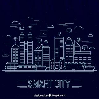 现代城市背景下的线性风格