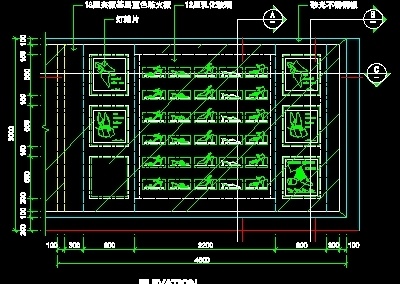 鞋帽店、服装店橱窗门面实例cad详...