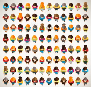 卡通人物头顶无缝背景