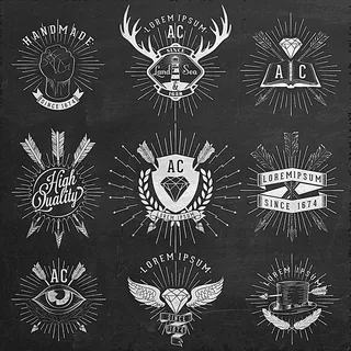 创意射线徽章图标