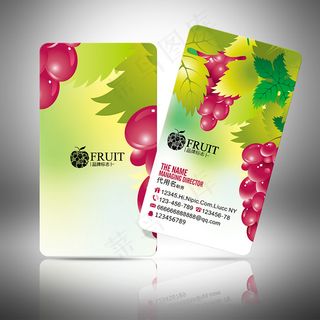 水果名片模板