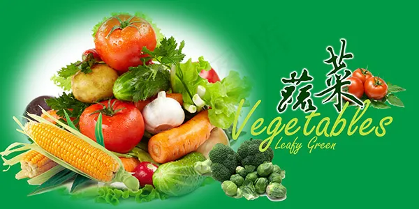 绿色蔬菜海报免费下载
