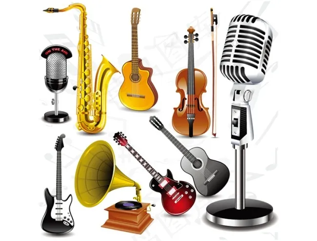 乐器背景矢量素才ai矢量模版下载