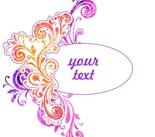 简单的花卉装饰花纹背景矢量图02