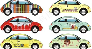 大众甲壳虫车贴纸图片