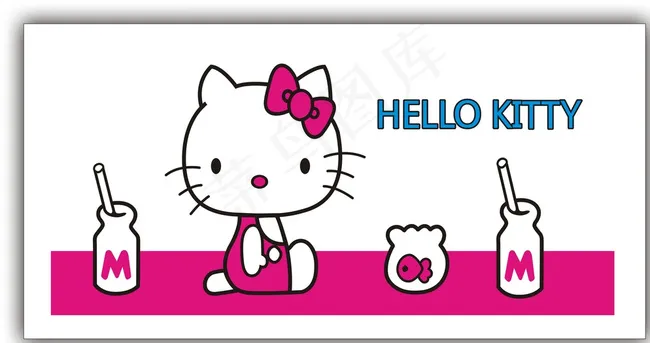 KITTY猫图片cdr矢量模版下载