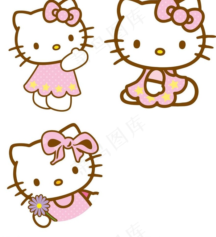 动漫猫图片ai矢量模版下载