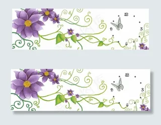 十字绣紫色优雅