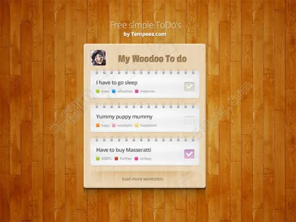 木纹背景UI标签素材