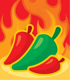 火焰辣椒矢量素材