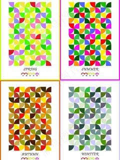 四季招贴艺术画 装饰画图片