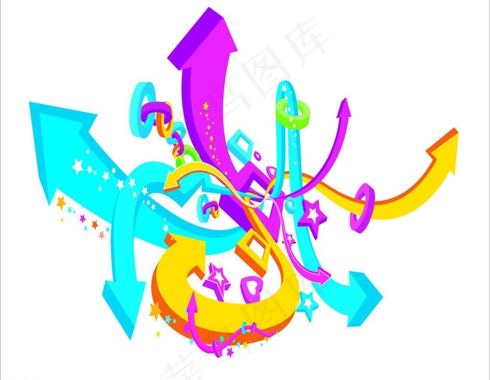 动感箭头 素材图片cdr矢量模版下载