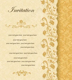 婚礼邀请卡 花纹花卉图片