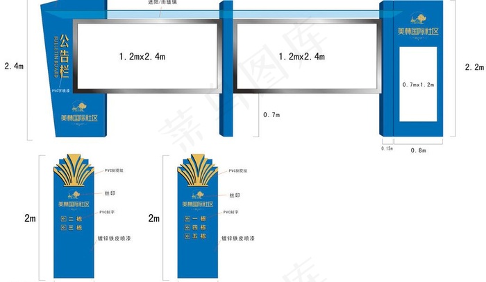 小区导视系统图片cdr矢量模版下载