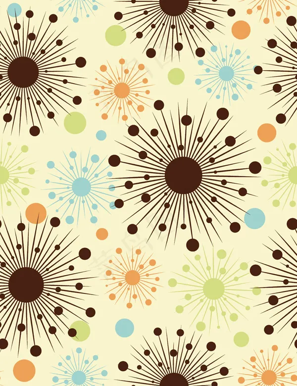 五颜六色的花朵背景矢量eps,ai矢量模版下载
