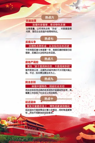 2018聚焦两会挂画宣传设计