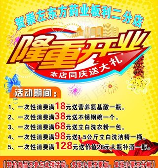 隆重开业宣传单图片