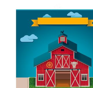 卡通房子矢量素材图