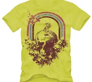 潮流骷髅头图案T恤矢量素材