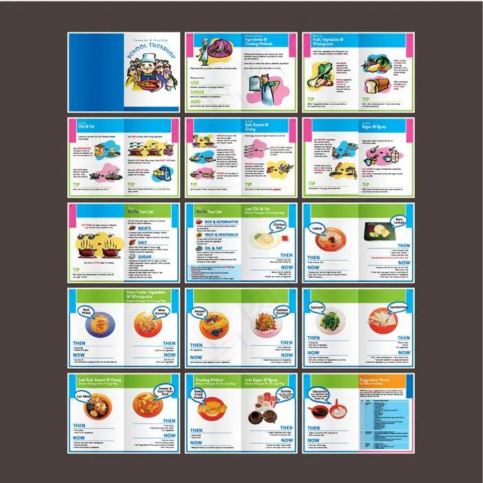 卡通食品介绍画册eps,ai矢量模版下载