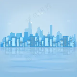 抽象城市剪影背景