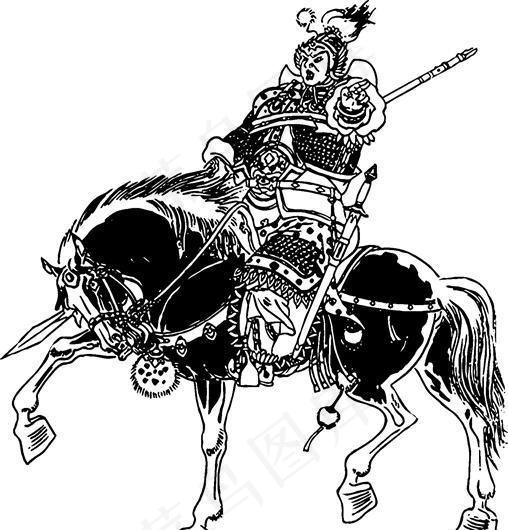 九纹龙 史进 水浒108将 矢量A...ai矢量模版下载