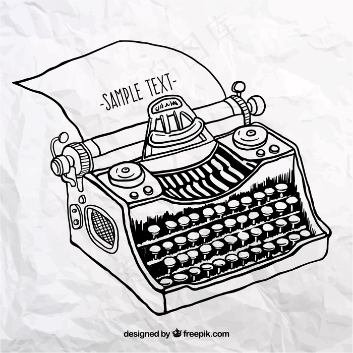 手绘的打字机