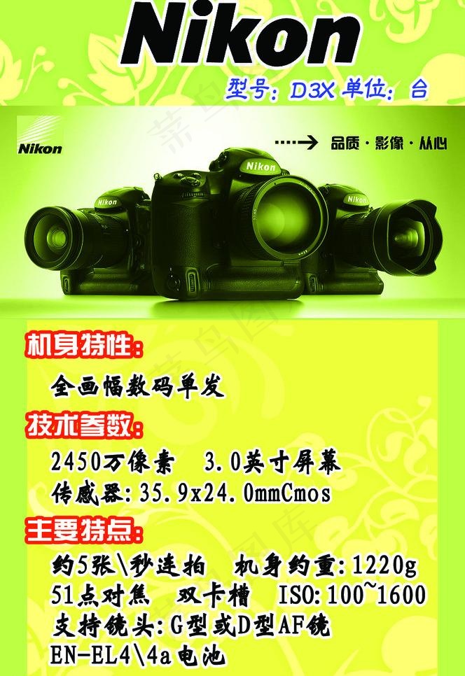 八方数码专业相机功能图片psd模版下载