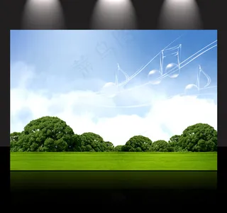 绿色环保 海报展版背景设计