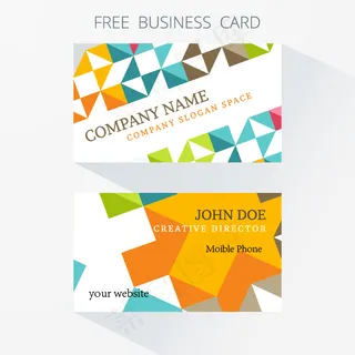 几何形名片矢量设计
