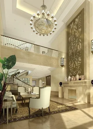 别墅客厅效果图图片