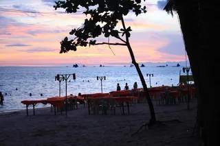 长滩岛晚霞图片