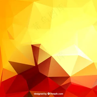 暖色调的多边形背景