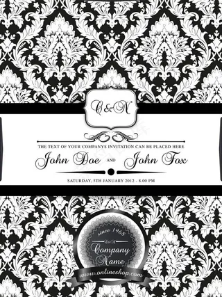 欧式花纹背景图片