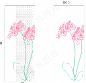 蝴蝶 花 玻雕图片