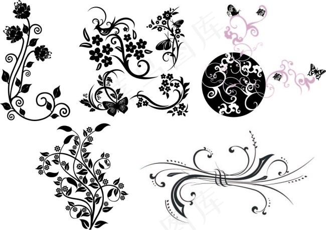 简约时尚花纹素材