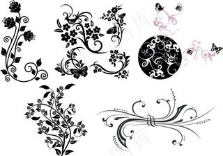 简约时尚花纹素材