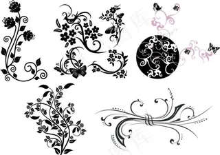 简约时尚花纹素材