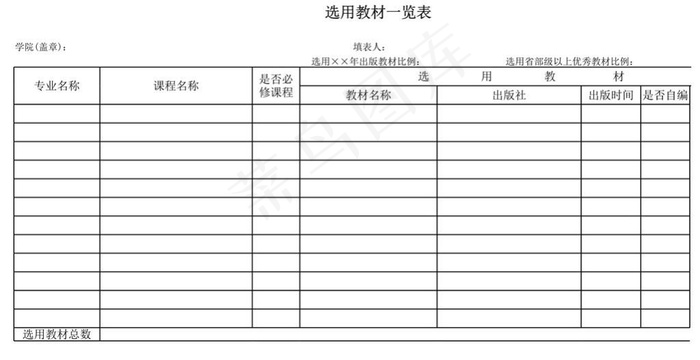 近三年选用教材情况一览表