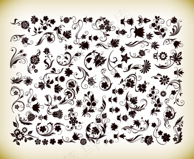 花纹装饰设计矢量图素材