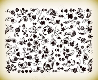 花纹装饰设计矢量图素材